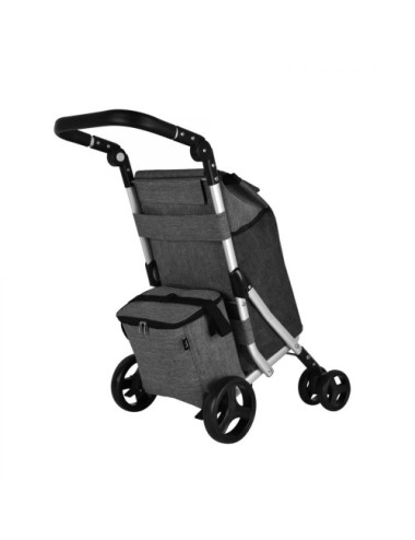 JATA CARRO COMPRA HCAR-2502 4 RUEDAS + BOLSA TERMICA GRIS
