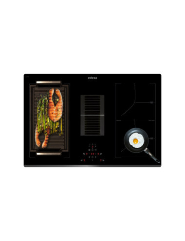 Edesa Placa Inducción EIS-7423 DD R 77cm 4 Zonas Cristal Negro Clase A