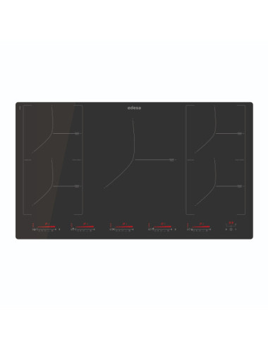 Edesa Placa Inducción EIM-9530 R 5 Zonas 90cm Vidrio Slider Touch Clase A