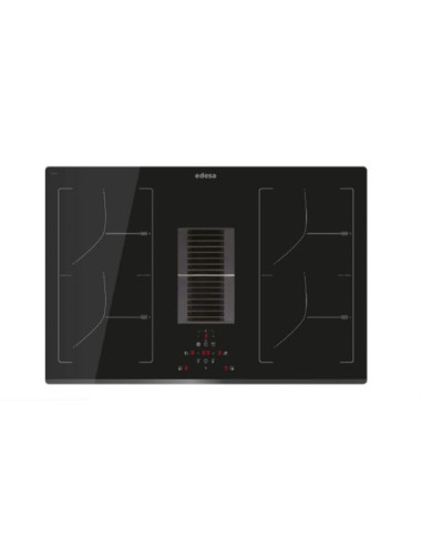 Edesa Placa Inducción EIS-7423 DD R 77 cm 4 Zonas Negro Con Extractor