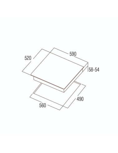 Edesa Placa Vitrocerámica EVT-3220 B 29 cm Negra 2 Zonas Slider Touch