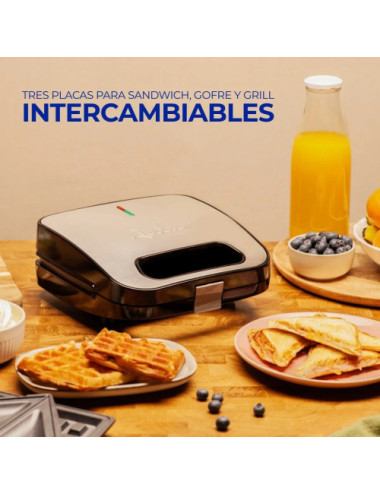JATA SANDWICHERA JESW-2010 3 EN 1 PLACAS INTERCAMBIABLES 750W