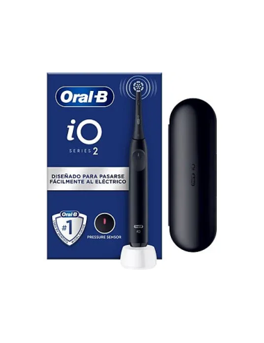 BRAUN CEPILLO DENTAL IO2 NEGRO + ESTUCHE VIAJE + 2 RECAMBIO