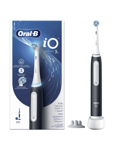 BRAUN CEPILLO DENTAL IO3 NEGRO + ESTUCHE VIAJE + 3 RECAMBIOS