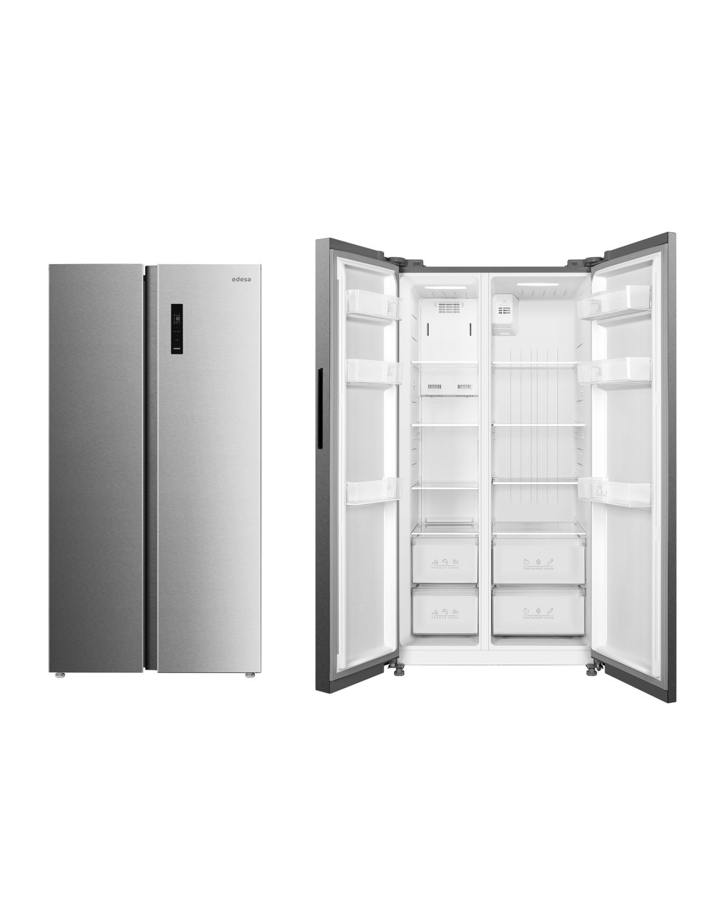 Edesa Frigorífico Side by Side ESS-1833 NF EX Inox 1,83m NoFrost Clase F