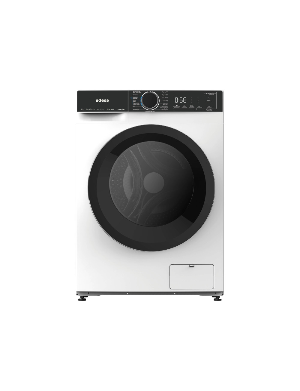 Edesa Lavadora Carga Frontal EWF-9401 WH 9 kg 1400 Rpm Blanca Clase A