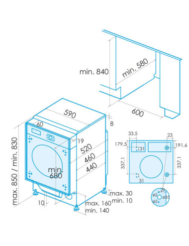 Edesa Lavadora-Secadora EWS-8400 I 8kg Inox 1400 Rpm 16 Programas Clase A
