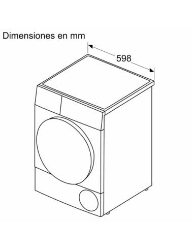 Bosch Secadora WTR83200ES Bomba de Calor 8kg Inox Anticrease Clase E