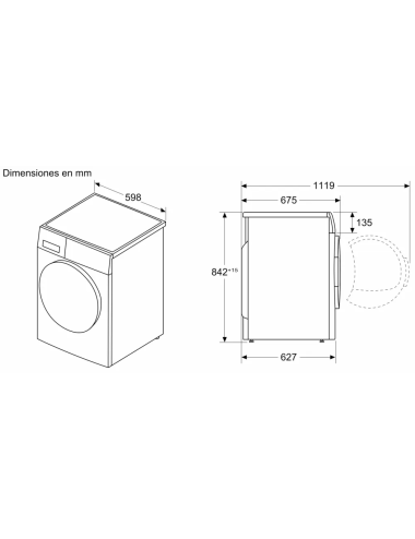 Bosch Secadora WRB247D0ES Bomba de Calor 9kg Blanco Home Connect Clase A