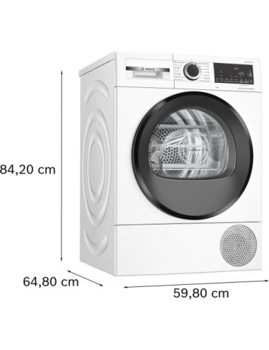 Bosch Secadora WQG245D0ES Bomba de Calor 9kg Blanco AutoDry Clase C