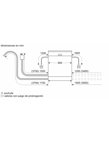 Bosch Lavavajillas SMS8TCI04E Libre Instalación 60 cm 14 Servicios Acero Antihuellas Clase A