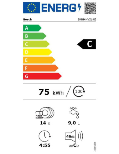Bosch Lavavajillas Integrable SMH4HVX14E 14 Servicios Inox Clase C