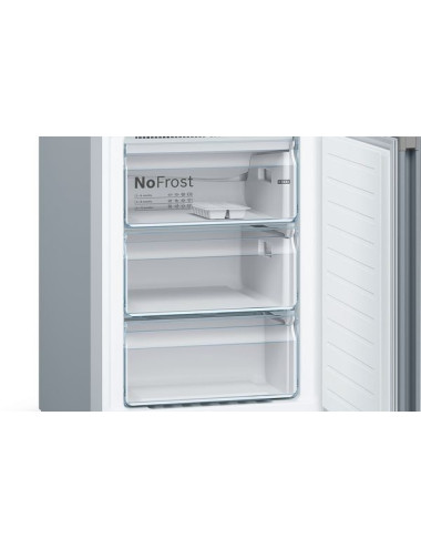 Frigorífico Combi Bosch KGN39VIDB 368L Total NoFrost Inox 203x60 cm VitaFresh Clase D