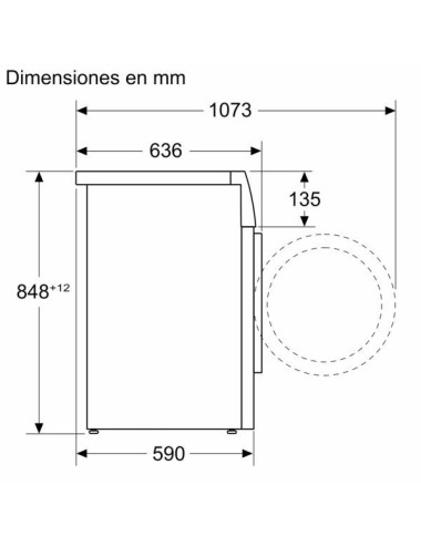 Balay Lavadora Carga Frontal 3TS495XS 9kg 1400 rpm Acero Inox Programa Plancha Clase A
