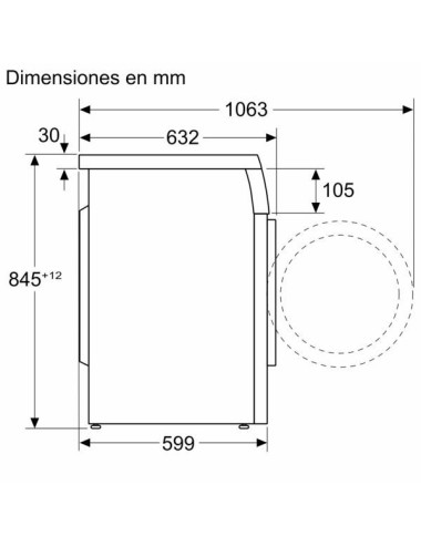 Balay Lavadora Carga Frontal 3TS384BT 8 kg 1400 rpm Blanca Clase A