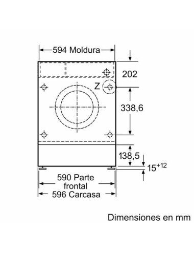 Balay Lavadora Integrable 3TI987B 8 kg 1400 Rpm Blanca Clase C