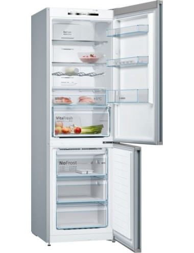Frigorífico Combi Bosch KGN36VIDB Total NoFrost Inox 326 L 186 cm VitaFresh Clase D