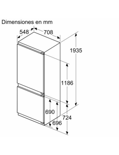 Balay Frigorífico Combi Integrable 3KID967F 381 L No Frost Cierre SoftClose Clase D