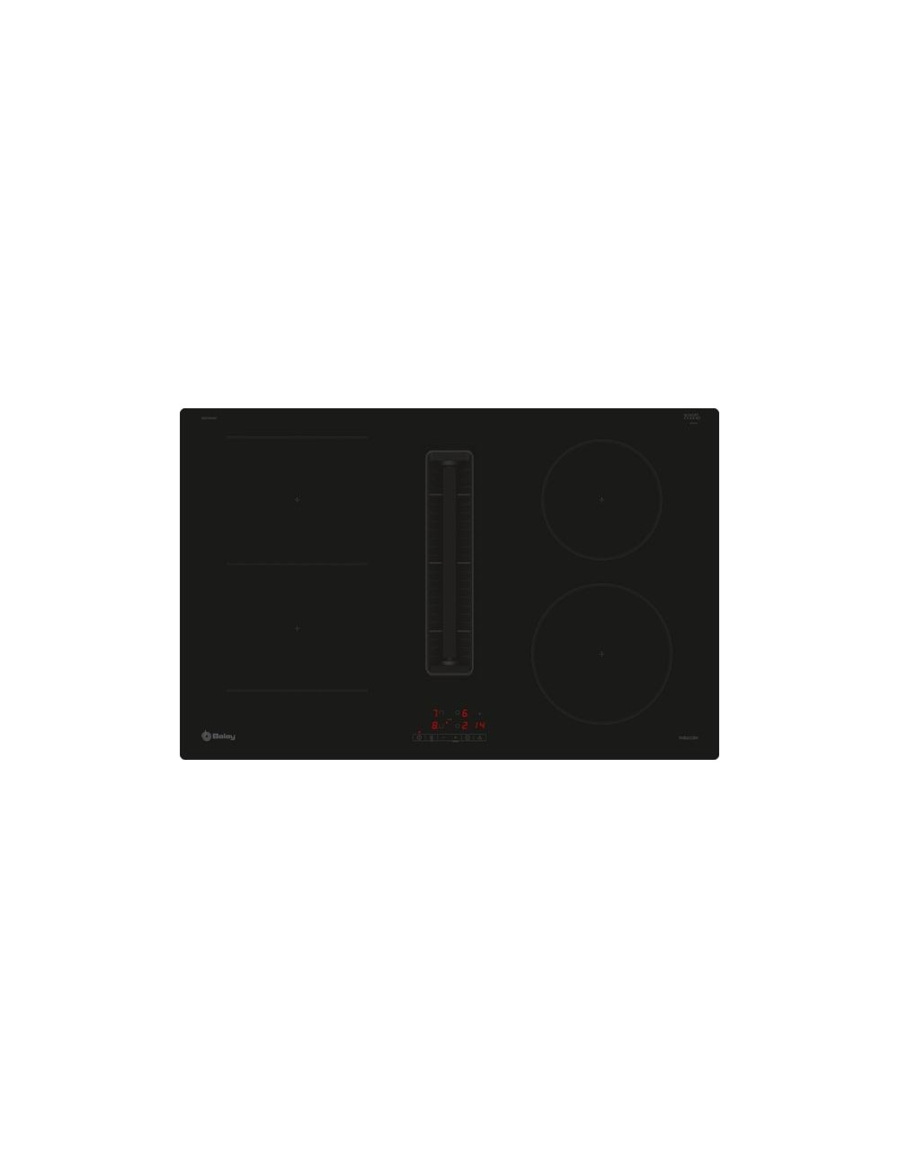Balay Placa Inducción 3EBC983ER 80 cm Negro 4 Zonas Con Extractor Integrado Clase B