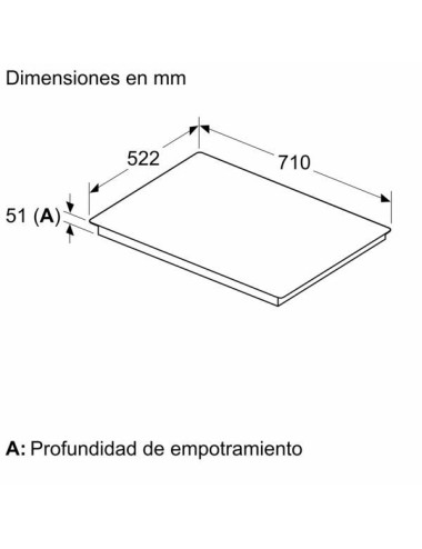 Placa Inducción Balay 3EB977LH 70 cm Negra 3 Zonas Táctil Encastrable 7400 W Home Connect