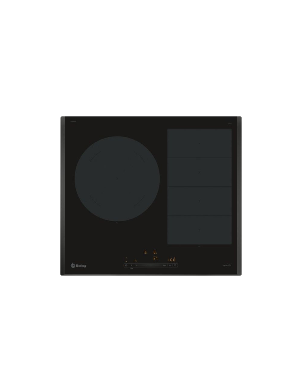 Balay 3EB969LH Placa Inducción Placa Inducción 60 cm 2 Zonas Flex Inducción Negra Táctil 7.4 kW Home Connect