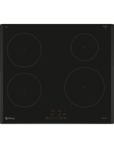 Placa inducción Balay 3EB961LR 60 cm Negra 4 Zonas 7400 W Integrable Control Táctil
