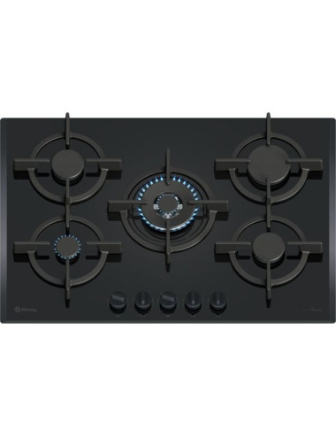 Balay Placa Gas 3ETG676RB 75 cm Cristal Negro 5 Zonas Wok Integrada