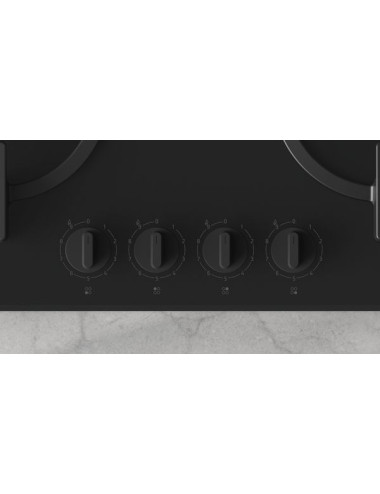 Balay 3ETG664RB Placa de gas 60 cm Negro Cristal Templado 4 Zonas Gas Stop Mandos