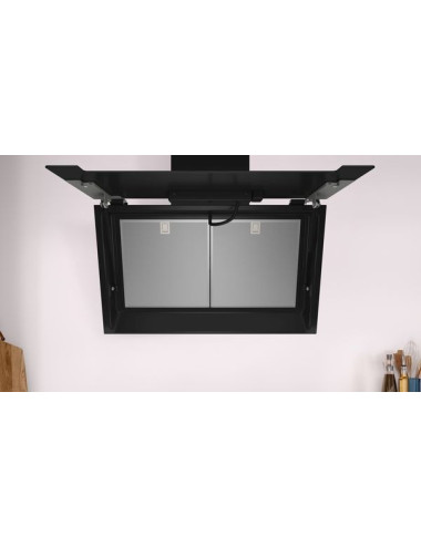 Campana decorativa Balay 3BC587LN 80 cm Negra Inclinada Cristal A+ Wi‑Fi ExtraSilencio 915 m³/h