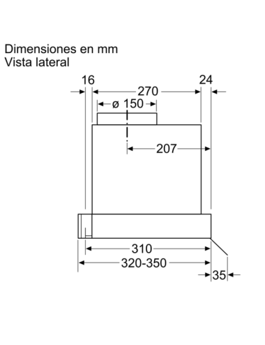 Campana Balay 3BD896MX Integrable 90 cm Inox Cristal 620 m³/h LED Clase A