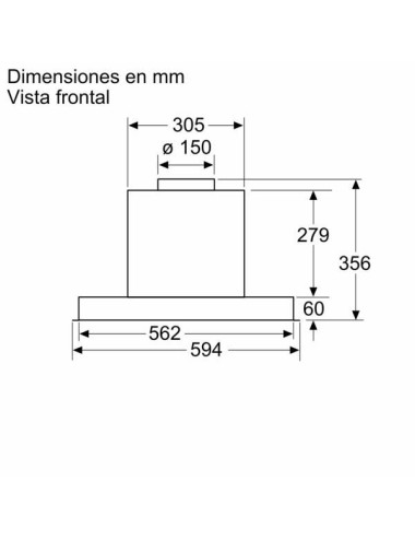 Balay Campana Integrable 3BD866MN 60cm Negra 620m3/h Clase A