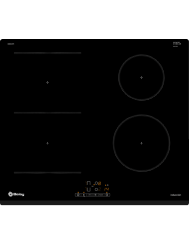 Balay Placa Inducción 3EB963FR Encastre 60cm Negra 4 Zonas Touch Sprint A+