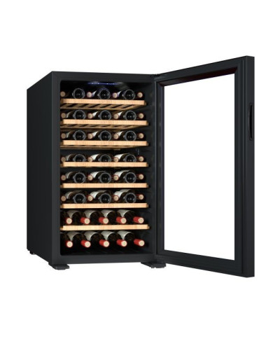 Vinoteca libre instalación MEIRELES MVT UNO 52 Garrafas 131 L Negro Touch LED Cristal Temperado Clase G