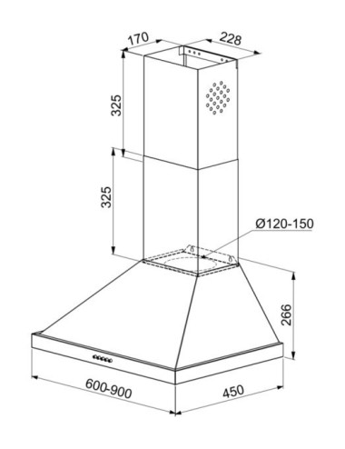 Meireles Campana Decorativa MEP 162 X Inox 60cm 3 Velocidades Clase C
