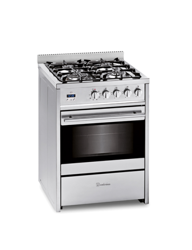 Meireles Cocina Gas G 610 X ST 4 Quemadores Cristal Inox 60cm Clase A