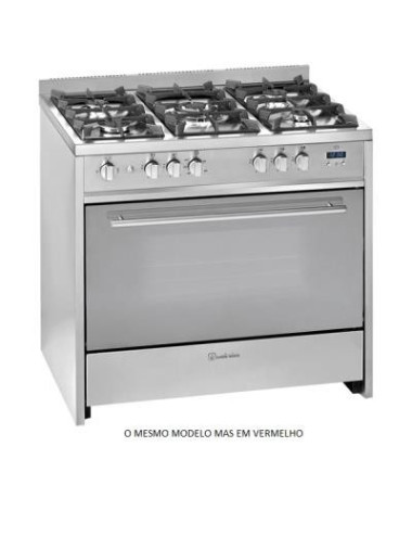 Meireles G 910 R NAT Cocina de Gas 5 zonas Cocción roja 5 Quemadores Gas Horno 114 L Rojo Clase A