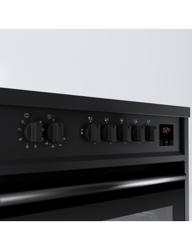 Meireles Cocina Mixta E 913 BL 5 Quemadores Gas Horno 121L Negro 90cm Clase A