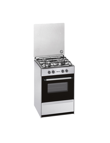 Meireles Cocina Mixta G 1530 DV X1 NAT 5 Quemadores Gas Horno Eléctrico 121L Inox 90cm Clase A