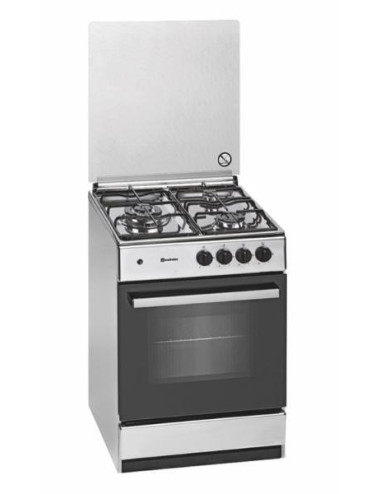 Meireles Cocina Gas G 540 X NAT 4 Quemadores Horno Eléctrico Inox Clase A
