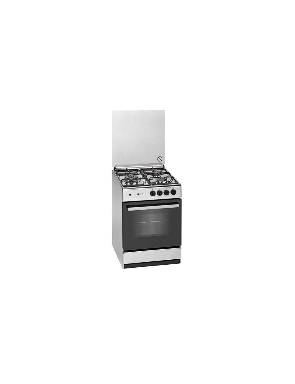 Meireles Cocina Mixta E 541 NAT X 4 Quemadores Gas Horno Eléctrico 50cm Inox Clase A