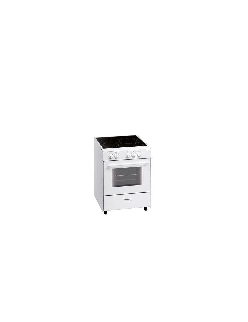 Meireles Cocina Mixta E 603 W 4 Quemadores Gas Horno Eléctrico Blanco 50cm Clase A