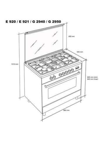 Meireles Cocina Gas G 2950 DV TE W 3 Quemadores Sobremesa Blanco